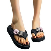 Sandale ženske udobne sandale s kopčom na nožnim prstima modne ljetne sandale na klinove sandale za plažu s kopčom