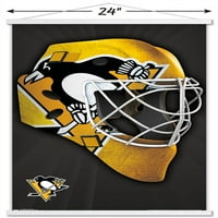 Zidni plakat s maskom Pittsburgh Penguins u magnetskom okviru, 22.375 34
