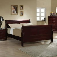 Compaster Company Louis Philippe Collection Queen Bed, crveno smeđe boje