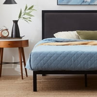 Gap Home Metal tapecirani krevet, Twin XL, drveni ugljen