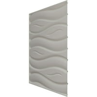 Ekena Millwork 5 8 W 5 8 h Swell Endurawall Dekorativna 3D zidna ploča, Universal Pearl Metallic Sea Mist