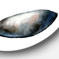 DesignArt 'si apstraktno morsko kamenje na bijeloj' nautičkoj i obalnom krugu metal zida - disk od 23 godine
