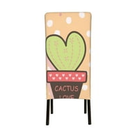 Žuta polka dot kaktus zaštitnici stolice za sjedenje pokrivača za ručavanje stolica proklizavanja za blagovaonicu
