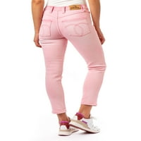 Jordache Vintage Molly High Rise Stoned Pink Skinny Jean Women's