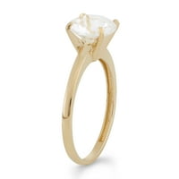10k zlatni okrugli prsten od dragulja