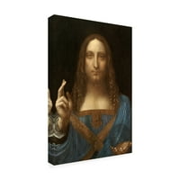 Zaštitni znak likovna umjetnost 'Salvator Mundi' Canvas Art od Leonardo da Vinc