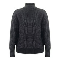 Džemperi bez obruba za žene na rasprodaji Plus size ženski casual pulover s dugim rukavima jednobojni široki pleteni