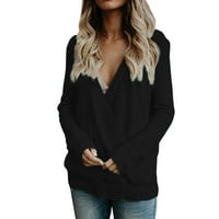 Ženski jesensko-zimski modni pulover s dugim rukavima džemper