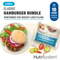 Nutrisystem klasični unaprijed pakirani goveđi hamburgeri, jela bogata proteinima, pakiranje