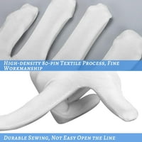 Pamučne rukavice, 10Pairs Bijele pamučne rukavice za žene i muškarce, pamučne rukavice za pranje pamuka za suhe