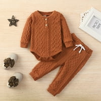 Novorođenčad djevojaka Dječaka odjeće jeseni zimska odjeća set pletena dugih rukava duge hlače