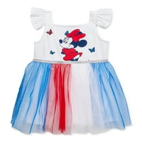 Minnie Mouse Toddler Girl Flutter Slauve Tutu haljina, veličine 12m-5t