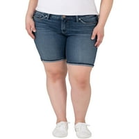 Silver Jeans Co. Ženske plus veličine Suki srednjeg uzdizanja Bermuda kratko