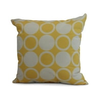 18 po 18 mali krugovi, vanjski jastuk s geometrijskim printom, žuti
